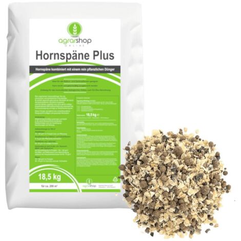 Agrarshop Copeaux de corne Plus 18,5 kg Engrais universel Engrais pour légumes Engrais pour fleurs