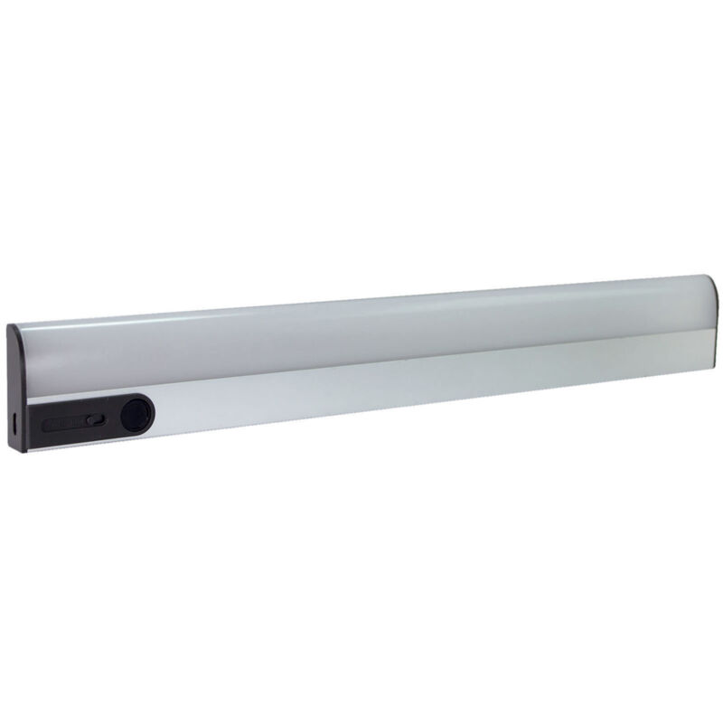 Réglette led Argent 2.7W, 250 lm, 3000K, interrupteur infrarouge, batterie recheargable, intensité variable Tibelec