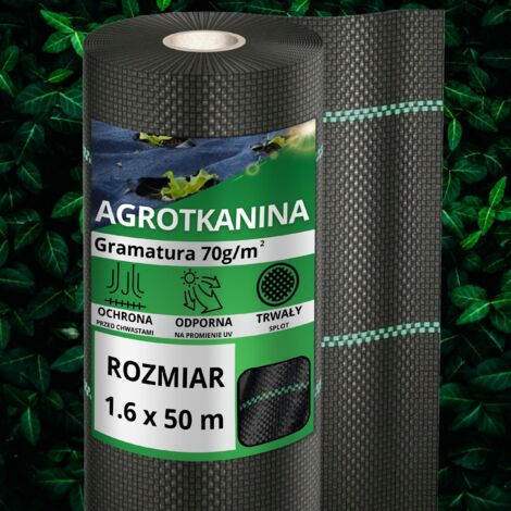 AGROTEXTILE ANTIMALEZAS, MALLA DE AGROTEXTILEÑO PARA TRITURACIÓN, 70 G, 1,6 X 50 M, RESISTENTE