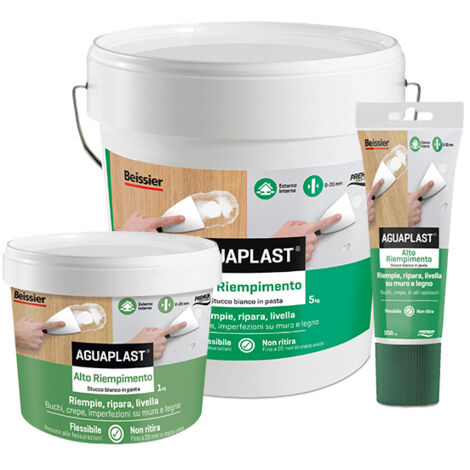 Aguaplast alto riempimento pasta stucco per muro e legno 1 kg