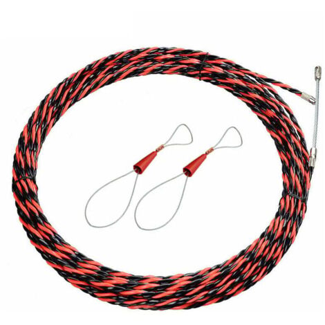 Aguja de electricista de 50 m para pelar cables eléctricos, diámetro de 5 mm, instalación de cable retráctil y extensión flexible de acero en espiral.