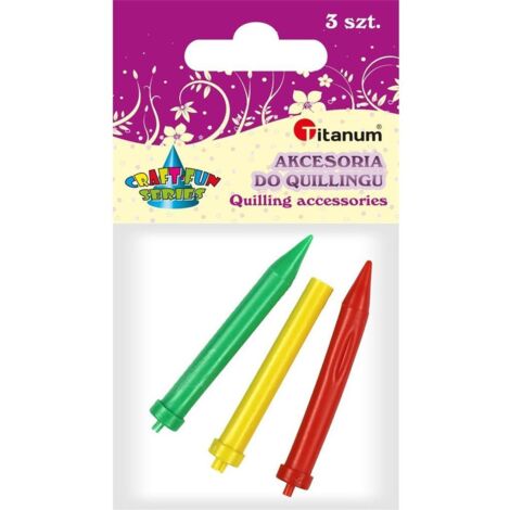 Agujas de quilling TITANUM 3 uds. - Mezcla de colores y tamaños