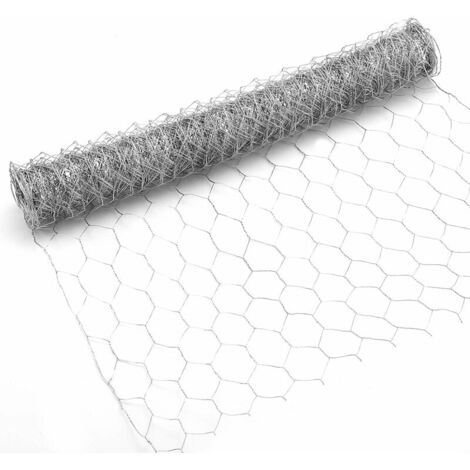 Ahlsen 0.35×1M Chicken Wire Mesh Metal Galvanized Hexagonal Wire Mesh Lightweight Wire Mesh for Craft Projects and Gardening 3 Pack