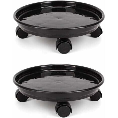 Ahlsen 1 pac Support de Plante Chariot avec 4 Roulette Universelles pour Transport Déplacer Pot de Fleurs Lourdes Facilement ou comme Porte Plante Plateau