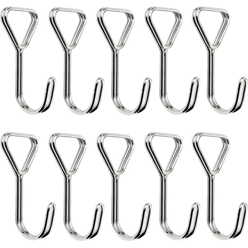 Ahlsen - 10 Pcs Crochets en Spirale, Tendeur Crochets Acier Inoxydable, Sandow Elastique Crochets, Tendeurs Elastique Crochets, pour Tentes, Vélos,