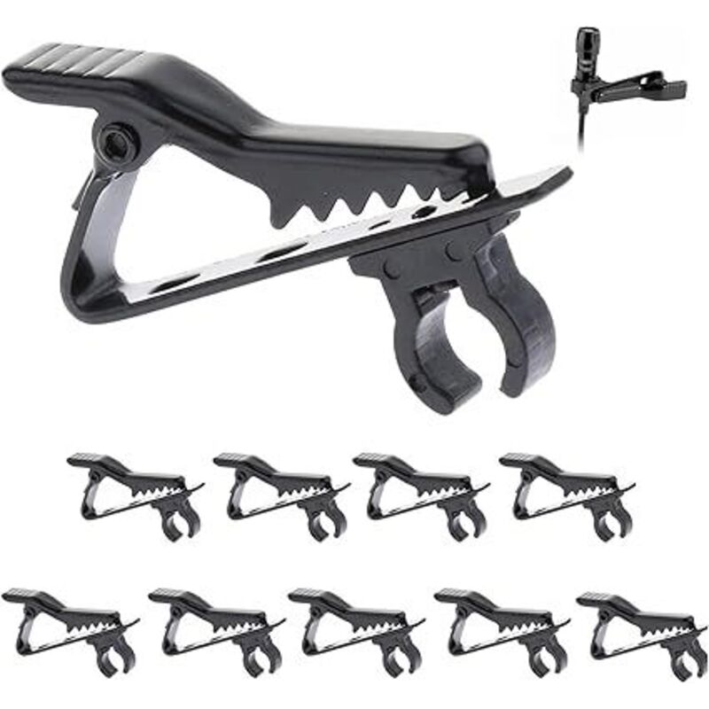 10 Pcs Pince à Cravate Agrafe Amovible Micro-Cravate pour Microphone Mini Clip De Microphone Clip De Microphone De Rechange Clip De Support De