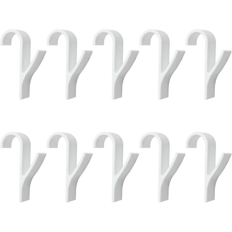 10 pièces Crochet Radiateur, Crochet pour Radiateurs plastique Blanc,Crochet radiateur sèche serviette, Accroche Serviette Salle de Bain, Crochet