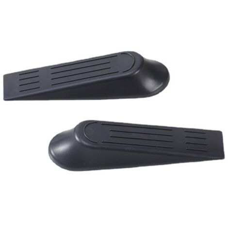 Ahlsen 10 Piezas Cuñas para Puertas de Piso, Topes de Puertas de Piso Antideslizantes, Topes de Puertas de Piso de Plástico (Negro)