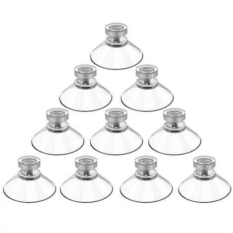 Ahlsen 10 Piezas Ventosas Roscadas Ventosas Roscadas Ventosas Roscadas Colgador de Ventosa de Plástico PVC Ventosa Transparente Cortina Aislante Ventosa para RV Coche Furgoneta Camping 40 mm