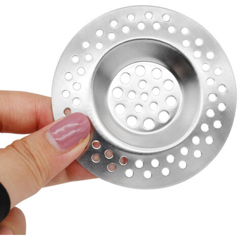 Ahlsen 10 Stück, Spülbecken-Abflussfilter, Küchenspüle-Gitter, Edelstahl, für Küchen-/Badezimmerspüle, verstopfungssicher, 71 x 71 mm