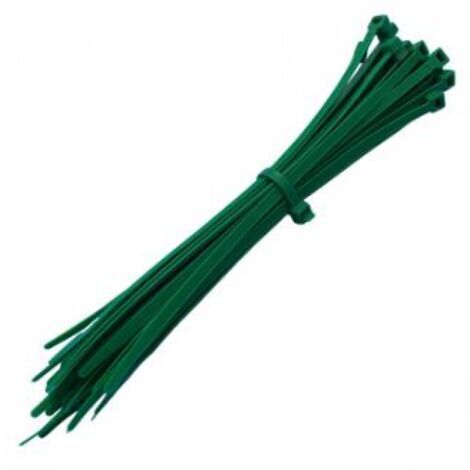 AHLSEN 100 Attache Cable Universels VERT -3.6x200mm- Serre Cable et Collier de Serrage Plastique – Solution de Gestion de Câbles Efficace et Robuste - Attaches Cable Vert de Haute Qualité