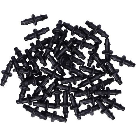 Ahlsen 100 Pièces 4/7 Connecteur à 2 Voies Connecteur d'irrigation Goutte à Goutte Raccord Accessoires d'irrigation de Jardin