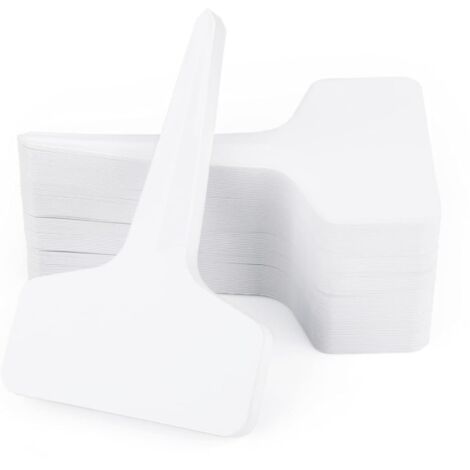 AHLSEN 100 Pieces etiquette de plante semis etiquette jardin potager plantation étanche plastique exterieur,blanc,10x6CM