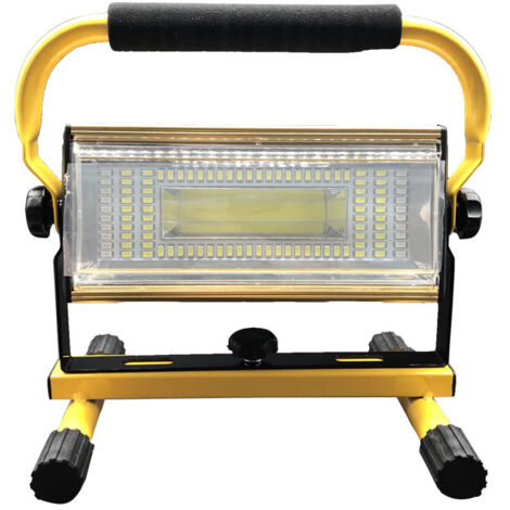 Ahlsen 100 W wiederaufladbare LED-Arbeitsleuchte, IP65 wasserdichter 7000 lm 100 LED-Handscheinwerfer, Stand-Arbeitsleuchten für Camping, Garage, Baustellenbeleuchtung