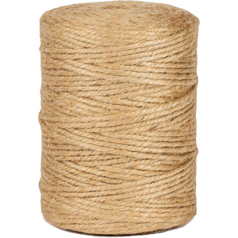 Ahlsen - 100m Natural Dyed Jute Twine, Tasteless, Suitable for diy, Gardening, Maintenance, Packaging, Creative Arts