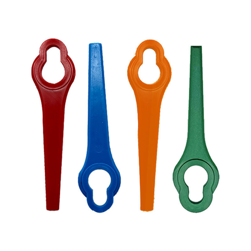 Ahlsen 100Pcs lames compatibles, lames de tondeuse à gazon Lames en plastique de tondeuse à gazon Lames de remplacement Lames de rechange