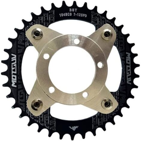 Ahlsen 104 BCD 32T schwarzes schmales breites Kettenblatt mit Kettenblatt, Mittelantriebsmotor-Adapter für Rennräder, MTB