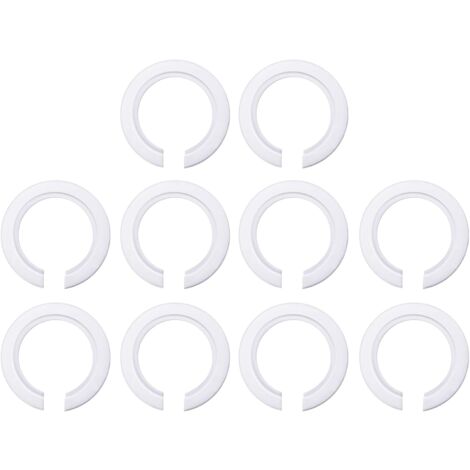Ahlsen 10pcs Plastic Lampshade Conversion Ring E27 to E14/B22, E27 Lampshade Reducing Disc, 42mm to 29mm with Duplex Mounting Ring, White