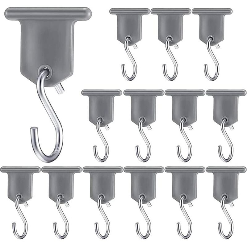 12 Paires Crochets D'Auvent de Camping Crochets Accessoires D'auvent de vr Crochet en Forme de s pour Fête Camping Tente Caravane Intérieurs et