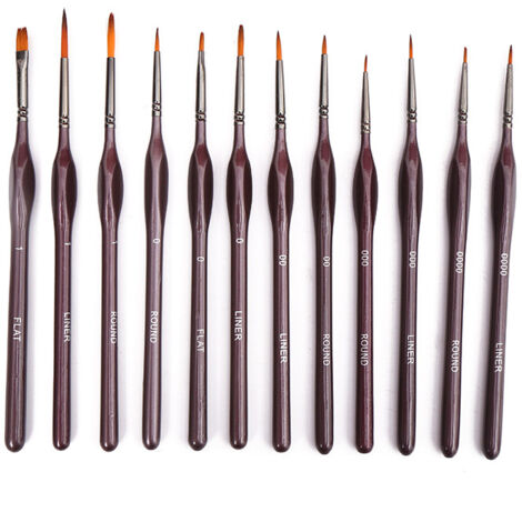 Ahlsen 12 Pcs Feine Pinsel Professionelle Malerei Pinsel Miniatur Pinsel für Acryl Öl