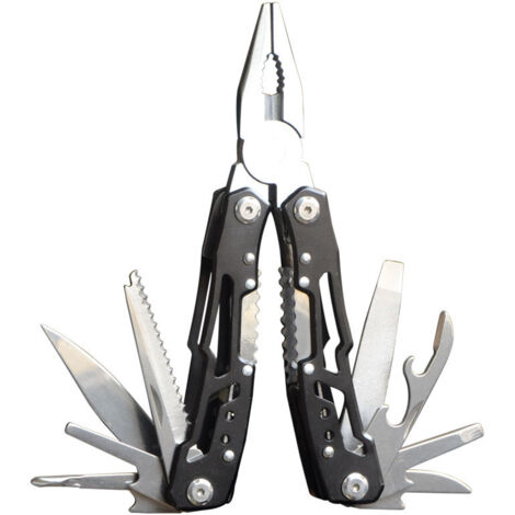 Ahlsen 14 en 1 Couteau Suisse morpilot outil de poche multifonction, Couteau de poche avec Poignée ergono -Noir