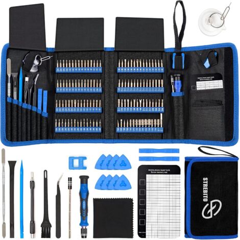 Ahlsen 142-teiliges elektronisches Präzisions-Schraubendreher-Set mit 120 Bits, magnetischem Reparatur-Werkzeugsatz für iPhone, MacBook, Computer, Laptop, PC, Tablet, PS4, Xbox, Nintendo, Spielekonsol