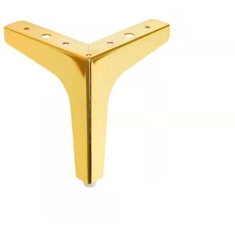 Ahlsen 15 cm Möbelbeine, 4 Stück, modernes goldfarbenes Metall, dreieckige Möbelbeine, Ersatz für Schrank, Sofa, Stuhl, Ottomane