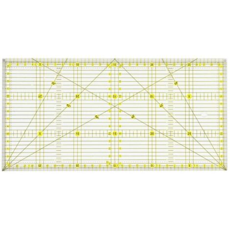 Ahlsen 15 x 30 cm Règle de patchwork avec indications d'angles, Règle couture précise pour le quilting, la couture et le patchwork