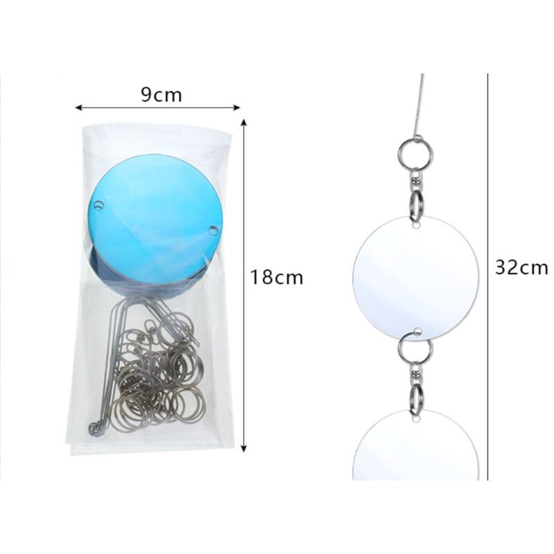 Ahlsen - 16 disques répulsifs anti-oiseaux cd en acier inoxydable Réfléchissants double-face Répulsifs anti-oiseaux Pigeons Mouettes Hirondelles