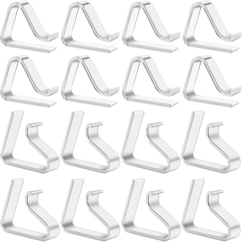 16 Pcs Pince Nappe Exterieur, Pince à Nappe de Table Exterieur, Pince pour Nappe de Jardin, Attache Nappe Exterieur pour Jardin Pique-Nique Mariage