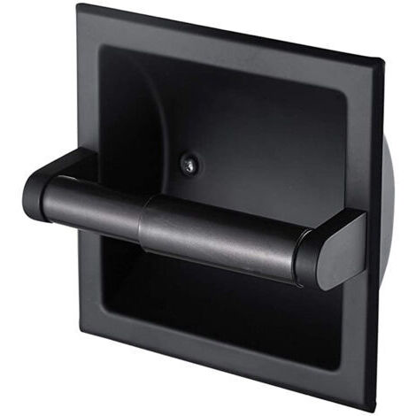 Ahlsen 1pc Porte-Papier Toilettes Support de Papier Mural ,Porte-Rouleau de Papier WC en métal,noir