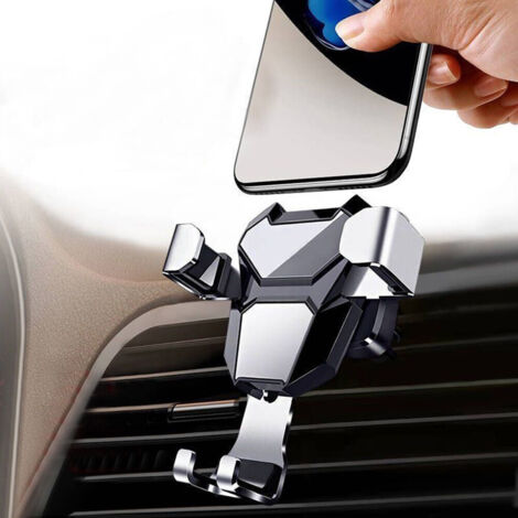 Ahlsen 1x accesorios de soporte de montaje por gravedad para salida de aire de coche para teléfono móvil GPS