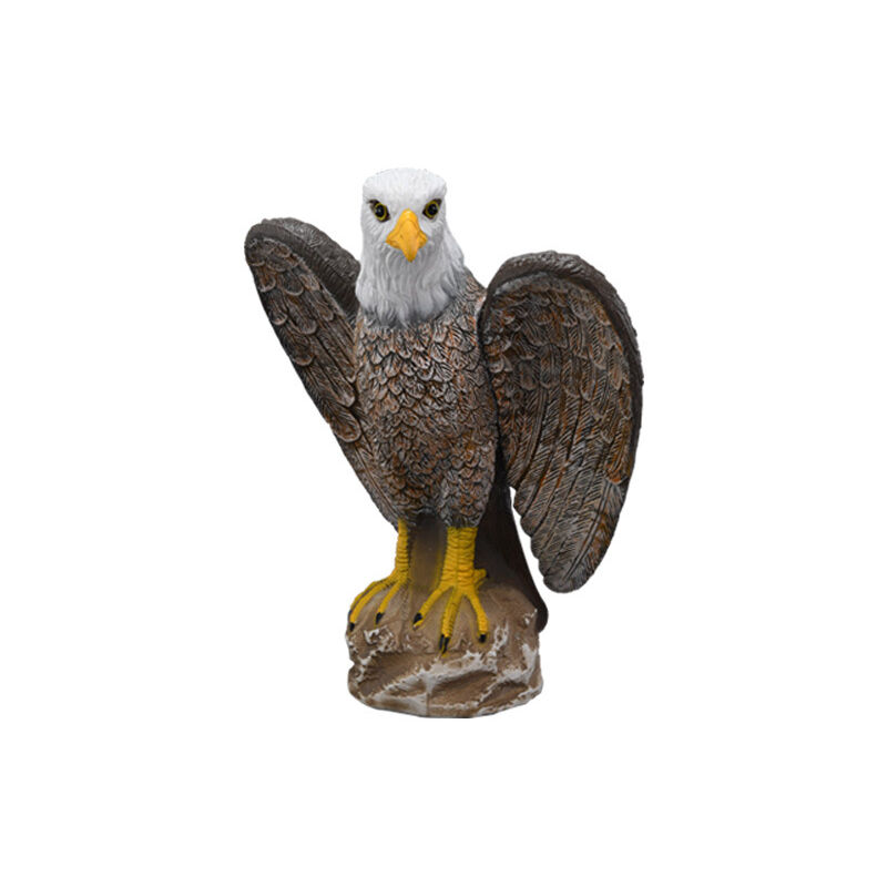 1x Jardin Aigle en Plastique Faucon Réaliste Aigle Statue Epouvantail Jardin Repulsif à Oiseaux Anti Pigeon Effrayer Les Oiseaux/Pigeon/Corneille