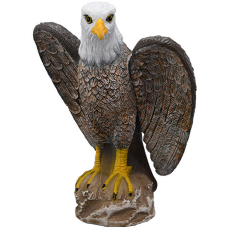 1x Jardin Aigle en Plastique Faucon Réaliste Aigle Statue Epouvantail Jardin Repulsif à Oiseaux Anti Pigeon Effrayer Les Oiseaux/Pigeon/Corneille