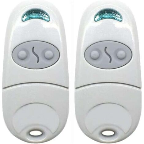Ahlsen (2, blanco) Mando a distancia universal para puerta de garaje, mando a distancia para abrir puertas de garaje, transmisor de llave portátil, mando a distancia para puerta de garaje para Cam Top