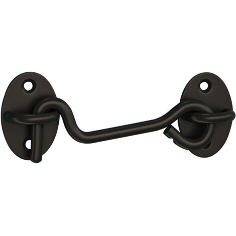 Ahlsen 2 Pièces Crochet de Cabine Oeil Porte Loquet en Acier Inoxydable  - Noir