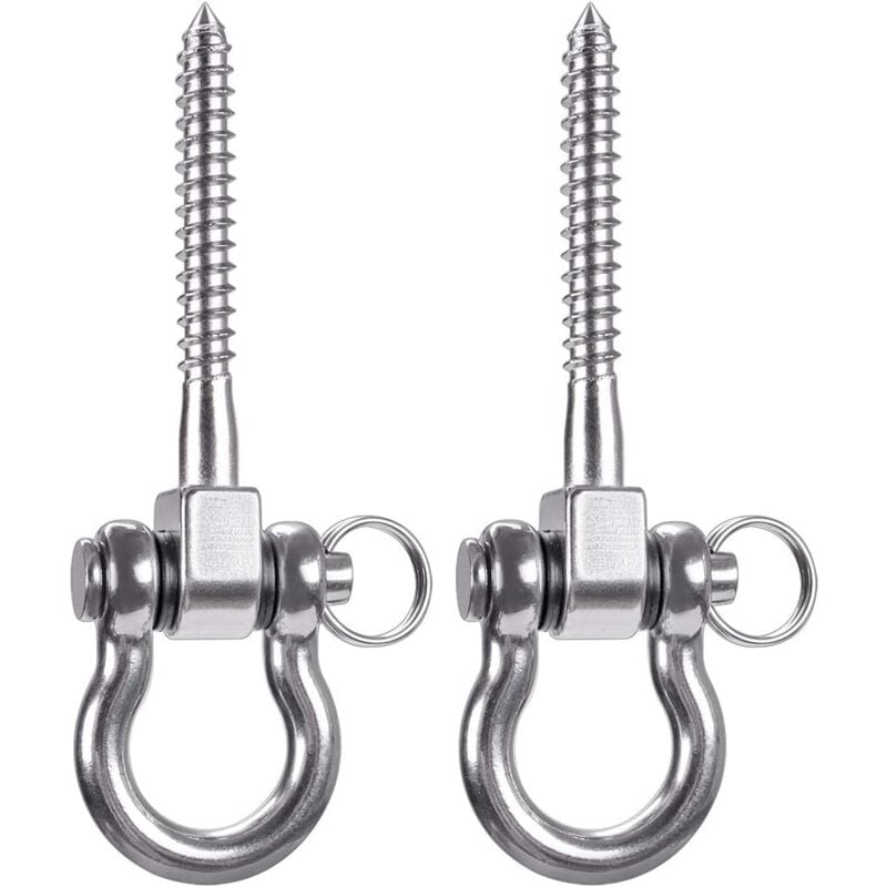 Ahlsen - 2 pieces of 304 stainless steel hooks, suspension trainer suspension kit, used for hanging chairs, suspension lights, hammocks, boxing bags,