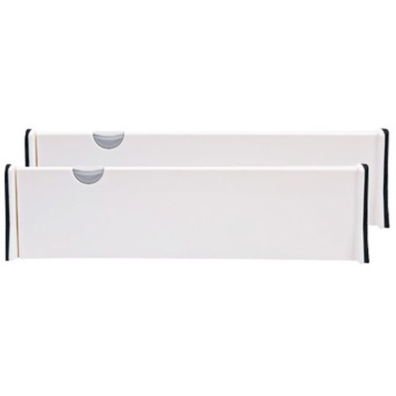 2 pièces séparateurs de tiroir organisateurs de tiroir extensibles pour bureau, cuisine, tiroir, salle de bain, chambre et commode stockage,Blanc