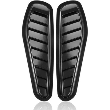 Ahlsen 2 Stück Universal dekorative Auto Motorhaube Lufteinlass dekorative Auto Lufteinlass Abdeckung Scoop Hood, schwarz