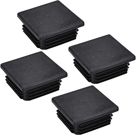 Ahlsen 20 Stück Stuhlbeinkappen, quadratische Rohrkappen, quadratische Pfostenkappen aus Kunststoff für Möbelbeine, Trampolin, Schrank, Regal, Stuhl, 50 x 50 mm