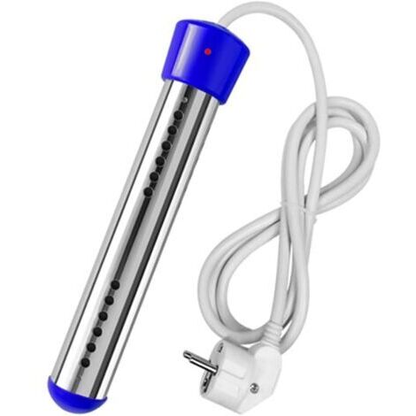 Ahlsen 2000W eau électrique chauffe-eau chaudière eau chaude tasse d'immersion d'immersion d'immersion instantanée Macine chauffage portable piscine portable UE Brancher Silver(bleu)