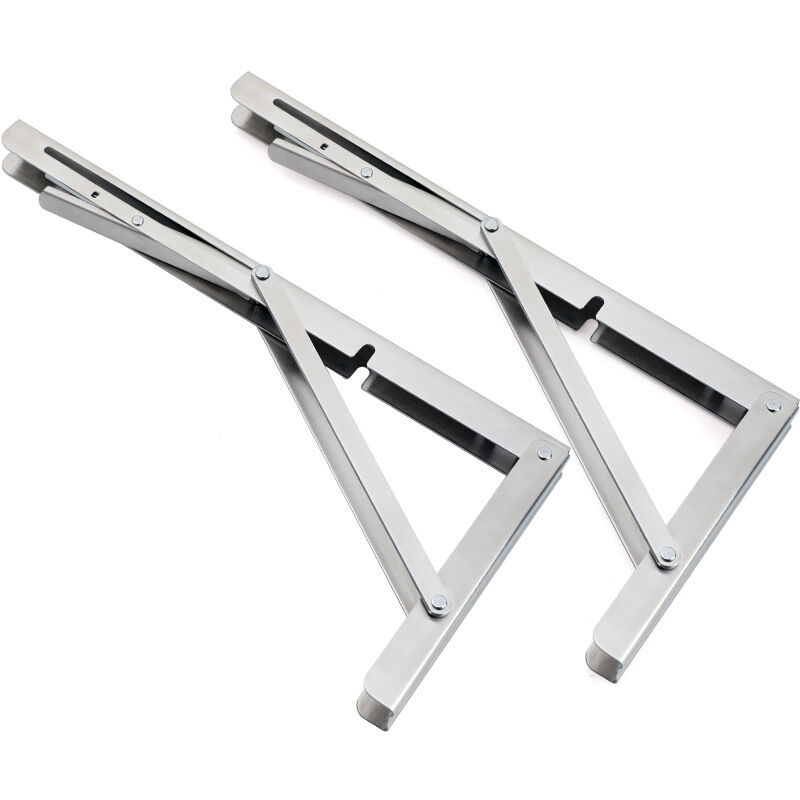 Ahlsen - 250 mm folding bracket, foldable console bracket made of stainless steel, wall shelf bracket