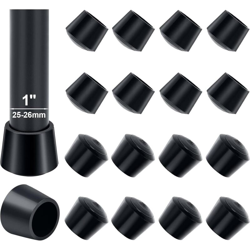 25mm Capuchons de Pied de Chaise, Sopito 16 Pcs Ronds en Caoutchouc Meubles Tasses Capuchons de Pied de Chaise Couvre-Pieds de Table Protecteurs de