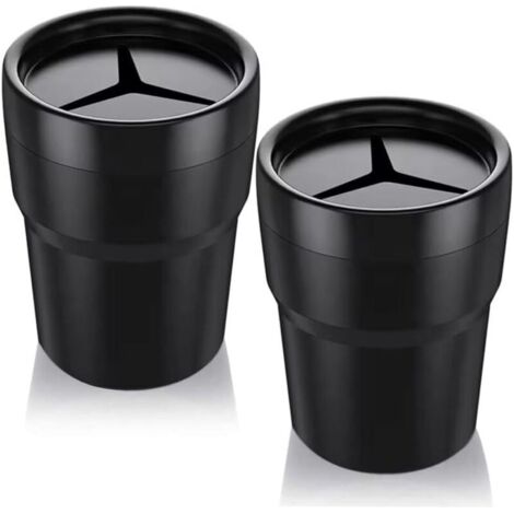 Ahlsen 2er-Pack Mini-PVC-Auto-Stifthalter, Münzgeldbörse, Getränkehalter, Schwarz
