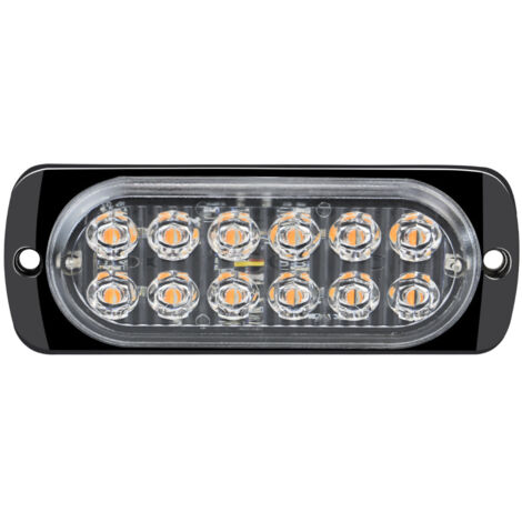 Ahlsen 2pcs 12-24V LED Stroboscopique Voiture Ampoule Led Voiture Orange Lumineux Feux éclairage Remorque Clignotant Strobe Lights Balise  Pour Voiture Utilitaire,11241mm