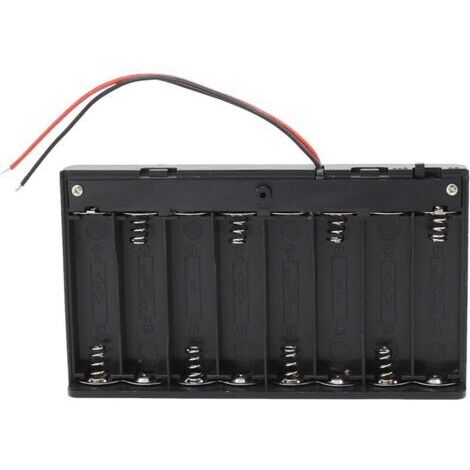 Ahlsen 2PCS AA 12V Support de Batterie Coque Plastique Batterie Boîte de Rangement Avec Interrupteur On/Off et Attaches de Câble de Fermeture