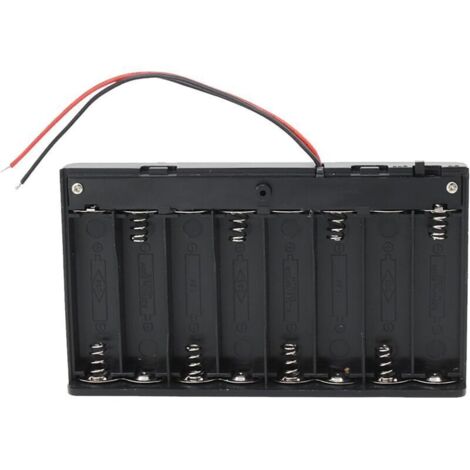 Ahlsen 2PCS AA 12V Support de Batterie Coque Plastique Batterie Boîte de Rangement Avec Interrupteur On/Off et Attaches de Câble de Fermeture