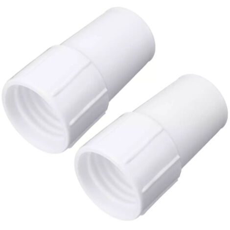 Ahlsen 2PCS Schwimmbad Armaturen Pool Vakuum Schlauch Skimmer Einlass Fitting Saugschlauch Anschluss Vakuum Adapter Whirlpool Drehen Reinigungsmittel Weiß