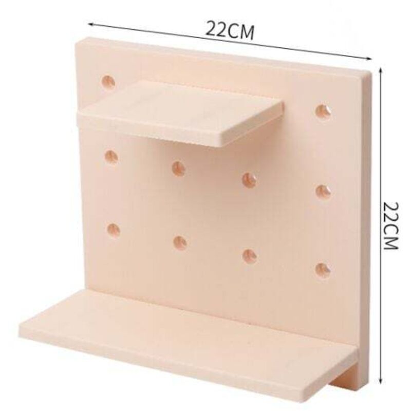 2pcs support mural en panneau perforé, organisateur mural en plastique, adapté à la maison, la cuisine, la salle de bain, le bureau, (beige) - Ahlsen