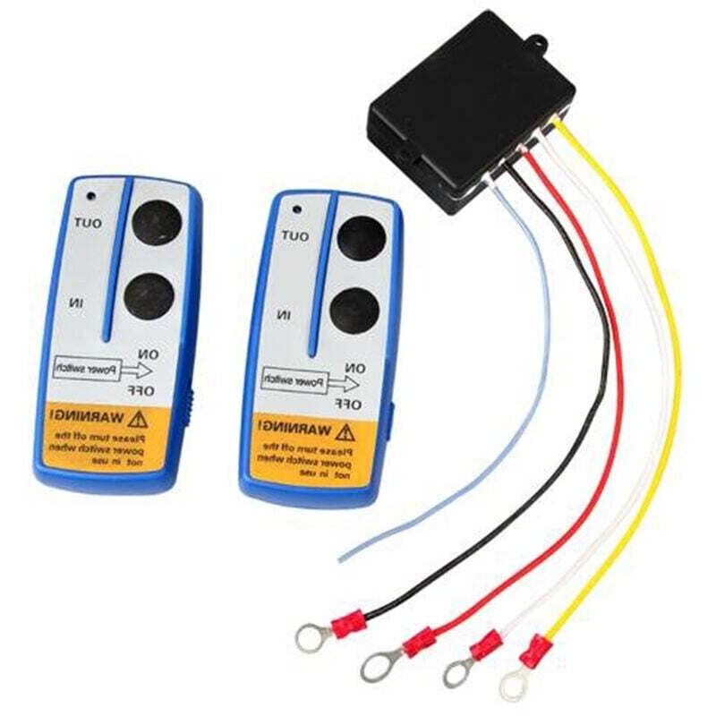 Ahlsen - 2PCS Télécommande de Treuil sans Fil 12V, Robuste, Portée à Distance 78''/ 20m, avec Voyant Lumineux pour jeep atv suv